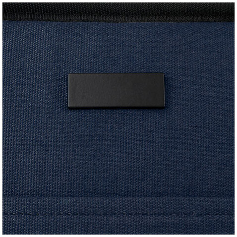 Joey GRS-recycelte Canvas Lunch Kühltasche 6 L für 9 Dosen, navy bedrucken, Art.-Nr. 12067955