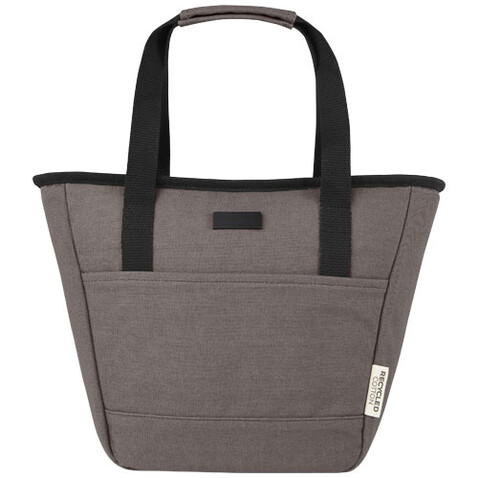Joey GRS-recycelte Canvas Lunch Kühltasche 6 L für 9 Dosen, grau bedrucken, Art.-Nr. 12067982
