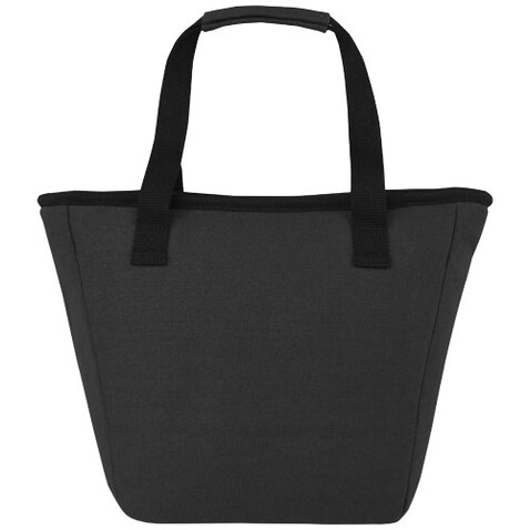 Joey GRS-recycelte Canvas Lunch Kühltasche 6 L für 9 Dosen, schwarz bedrucken, Art.-Nr. 12067990