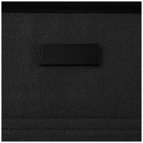 Joey GRS-recycelte Canvas Lunch Kühltasche 6 L für 9 Dosen, schwarz bedrucken, Art.-Nr. 12067990