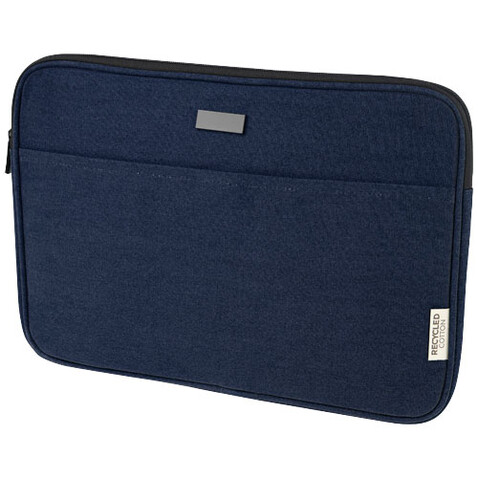 Joey 14&quot; Laptophülle aus GRS recyceltem Canvas 2 L, navy bedrucken, Art.-Nr. 12068055