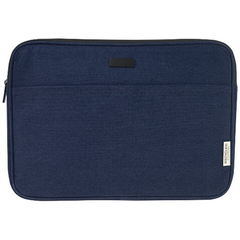 Joey 14&quot; Laptophülle aus GRS recyceltem Canvas 2 L, navy bedrucken, Art.-Nr. 12068055