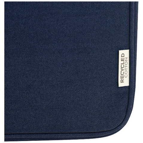 Joey 14&quot; Laptophülle aus GRS recyceltem Canvas 2 L, navy bedrucken, Art.-Nr. 12068055