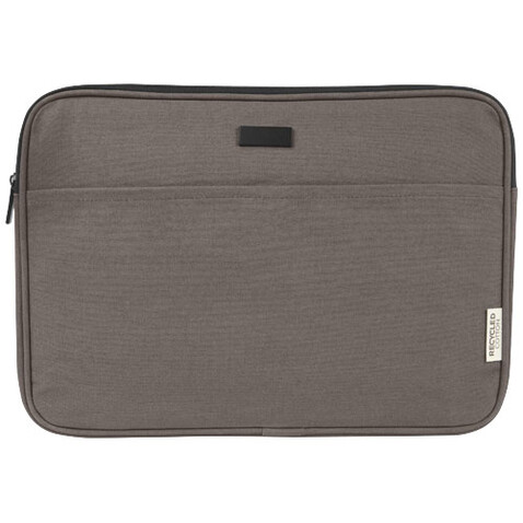 Joey 14&quot; Laptophülle aus GRS recyceltem Canvas 2 L, grau bedrucken, Art.-Nr. 12068082
