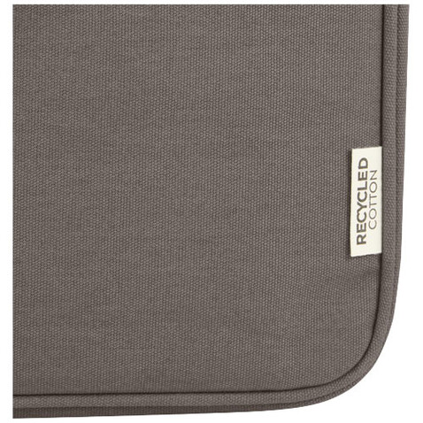 Joey 14&quot; Laptophülle aus GRS recyceltem Canvas 2 L, grau bedrucken, Art.-Nr. 12068082