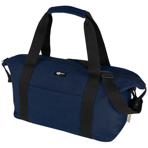 Joey Reisetasche aus GRS recyceltem Canvas 25 L, navy bedrucken, Art.-Nr. 12068155