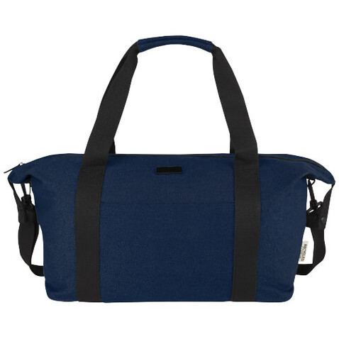 Joey Reisetasche aus GRS recyceltem Canvas 25 L, navy bedrucken, Art.-Nr. 12068155