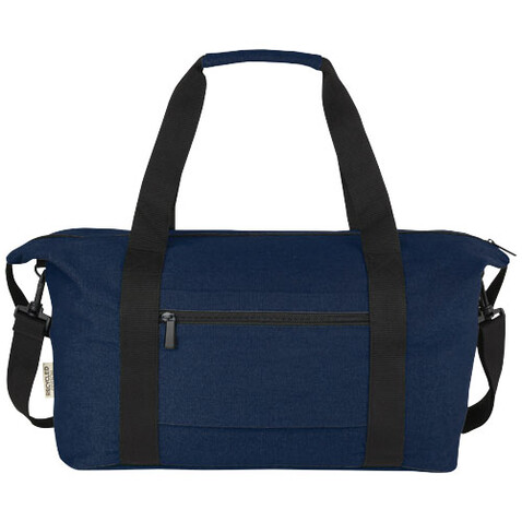 Joey Reisetasche aus GRS recyceltem Canvas 25 L, navy bedrucken, Art.-Nr. 12068155