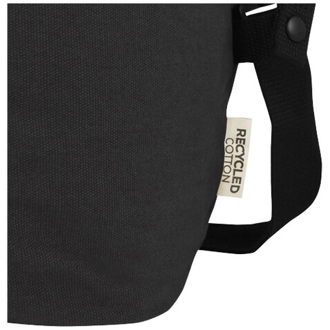 Joey Reisetasche aus GRS recyceltem Canvas 25 L, schwarz bedrucken, Art.-Nr. 12068190