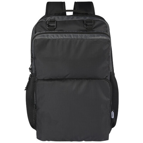 Trailhead 15&quot; GRS recycelter zweifarbiger Laptop-Rucksack 14 L, schwarz, grau bedrucken, Art.-Nr. 12068290