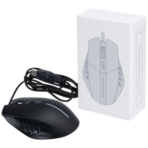 Gleam RGB Gaming-Maus, schwarz bedrucken, Art.-Nr. 12429190