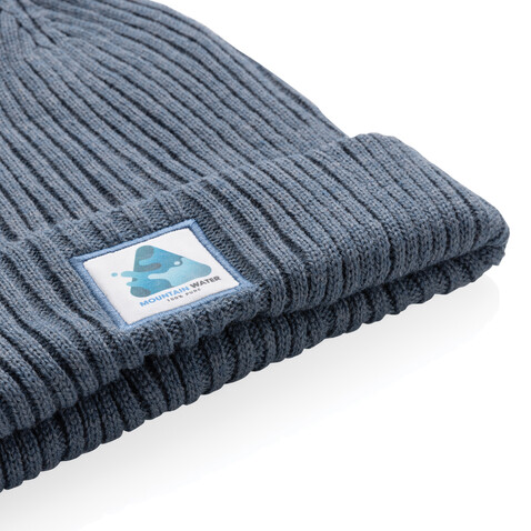 Impact AWARE™ Polylana® doppelt gestrickte Mütze Sage blue bedrucken, Art.-Nr. P453.395