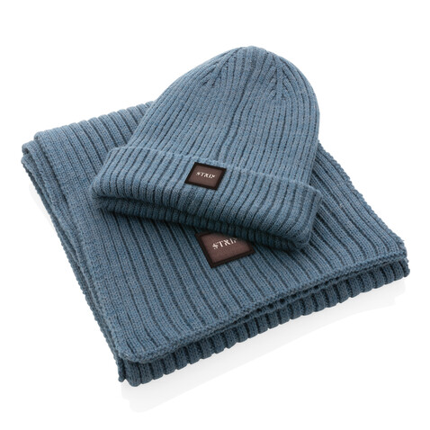 Impact AWARE™ Polylana® Strickschal 180x25cm Sage blue bedrucken, Art.-Nr. P453.445