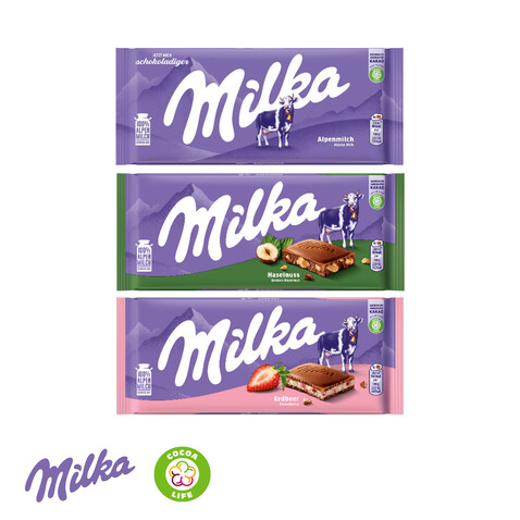 Schokolade von Milka, 100 g, Klimaneutral, FSC® bedrucken, Art.-Nr. 91013
