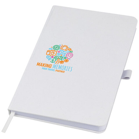 Fabianna Hardcover Notizbuch aus Crush-Papier, weiss bedrucken, Art.-Nr. 10781201 Fabianna Hardcover Notizbuch aus Crush-Papier, weiss bedrucken, Art.-Nr. 10781201