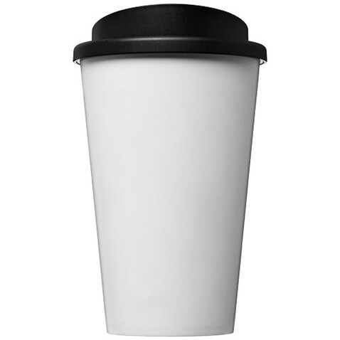 Brite-Americano® Recycled 350 ml Isolierbecher, weiss, schwarz bedrucken, Art.-Nr. 21049001
