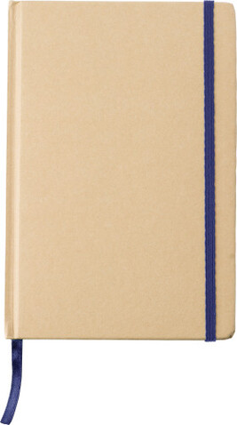 Notizbuch aus recyceltem Papier (A5) Gianni – Blau bedrucken, Art.-Nr. 005999999_818553