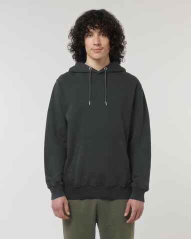 Archer Vintage - Der Garment-Dyed Unisex-Hoodie aus French Terry - G. Dyed Black Rock - M bedrucken, Art.-Nr. STSU040C1401M
