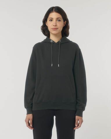 Archer Vintage - Der Garment-Dyed Unisex-Hoodie aus French Terry - G. Dyed Black Rock - S bedrucken, Art.-Nr. STSU040C1401S
