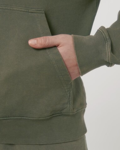 Archer Vintage - Der Garment-Dyed Unisex-Hoodie aus French Terry - G. Dyed Khaki - XXS bedrucken, Art.-Nr. STSU040C1092S