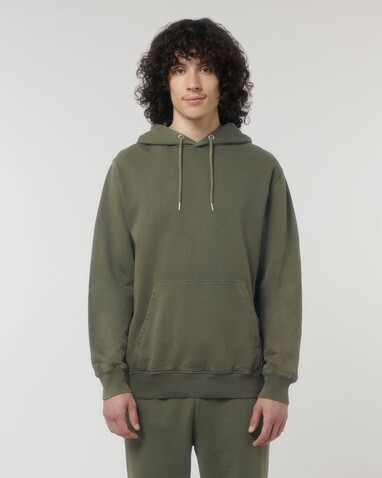 Archer Vintage - Der Garment-Dyed Unisex-Hoodie aus French Terry - G. Dyed Khaki - XXS bedrucken, Art.-Nr. STSU040C1092S