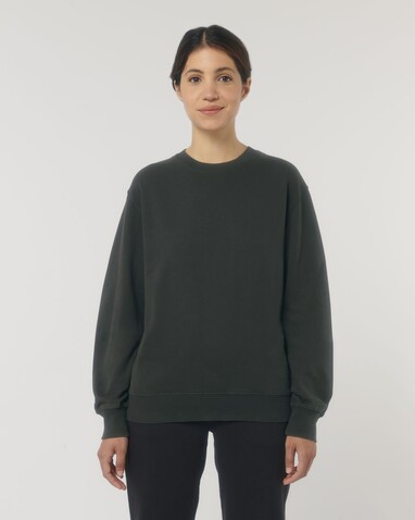Matcher Vintage - Stückgefärbtes Unisex-Sweatshirt aus Terry mit Rundhalsausschnitt und normaler Passform - G. Dyed Black Rock - 3XL bedrucken, Art.-Nr. STSU085C1403X