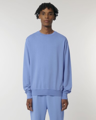 Matcher Vintage - Das Garment-Dyed Rundhals-Unisex-Sweatshirt aus French Terry - G. Dyed Swimmer Blue - M bedrucken, Art.-Nr. STSU085C1031M Matcher Vintage - Das Garment-Dyed Rundhals-Unisex-Sweatshirt aus French Terry - G. Dyed Swimmer Blue - M bedrucken, Art.-Nr. STSU085C1031M