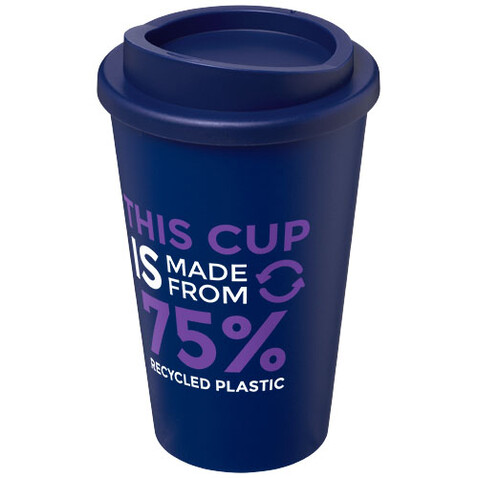 Americano® Eco 350 ml recycelter Becher, blau bedrucken, Art.-Nr. 21042252
