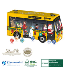 3D Adventskalender Lindt „Bus“ Organic bedrucken, Art.-Nr. 55356-W