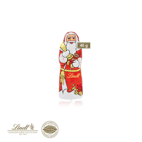 Weihnachtsmann von Lindt, 40 g, Klimaneutral, FSC® bedrucken, Art.-Nr. 95456-W