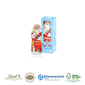 Weihnachtsmann von Lindt, 10 g, Klimaneutral, FSC® bedrucken, Art.-Nr. 95498-W