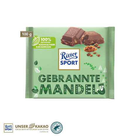 Schokotafel Ritter SPORT „Santa“, 100 g, Klimaneutral, FSC® bedrucken, Art.-Nr. 95505-W