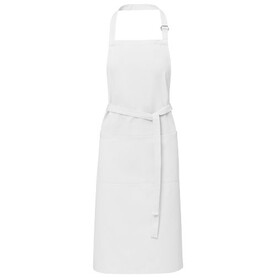 Andrea 240 g/m² Schürze mit verstellbarem Nackenband, weiss bedrucken, Art.-Nr. 11333401