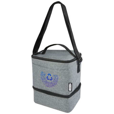 Tundra GRS rPET Lunch Kühltasche für 9 Dosen 9L, heather grau bedrucken, Art.-Nr. 12061580