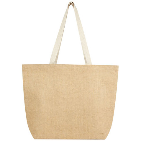 Juta 300 g/m² Jute Kühltragetasche 12 L, natur, weiss bedrucken, Art.-Nr. 12067506