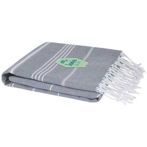 Anna 150 g/m² Hammam Baumwollhandtuch 100 × 180 cm, grau bedrucken, Art.-Nr. 11333582