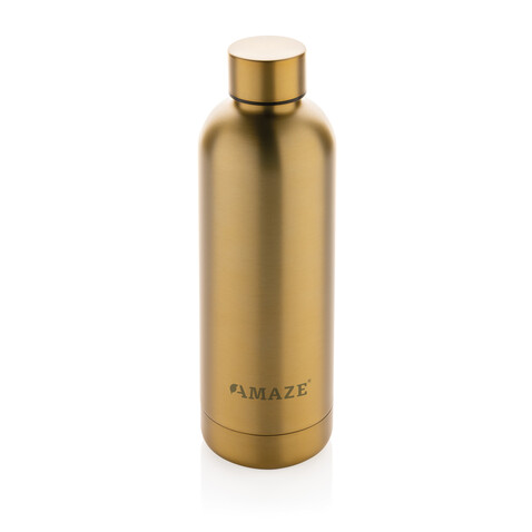 Impact Vakuumflasche aus RCS recyceltem Stainless-Steel gold bedrucken, Art.-Nr. P435.706