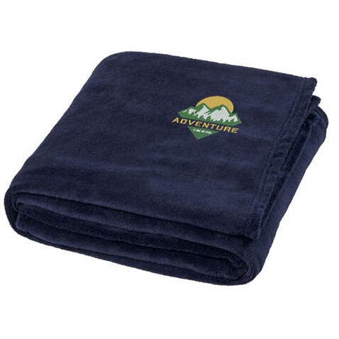 Bay Plaid-Decke aus extraweichem Coral-Fleece, dunkelblau bedrucken, Art.-Nr. 11281003