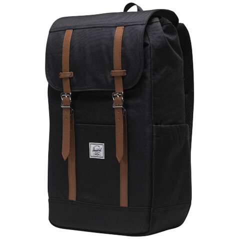 Herschel Retreat™ recycelter Laptop-Rucksack 23 L, schwarz bedrucken, Art.-Nr. 12069190
