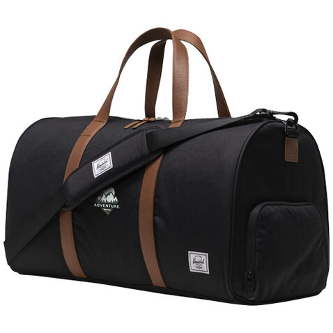 Herschel Novel™ recycelte Reisetasche 43 L, schwarz bedrucken, Art.-Nr. 12069390