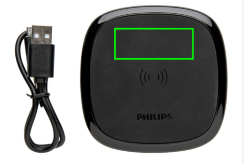 Philips 10W Qi Wireless-Charger schwarz bedrucken, Art.-Nr. P308.741