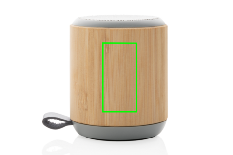 Bambus und Stoff 3W Wireless Speaker braun bedrucken, Art.-Nr. P329.379