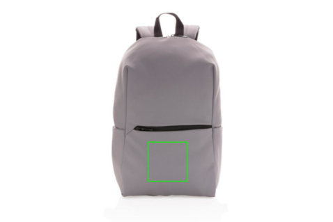 Schicker PU 15.6&quot; Laptop-Rucksack grau bedrucken, Art.-Nr. P762.572