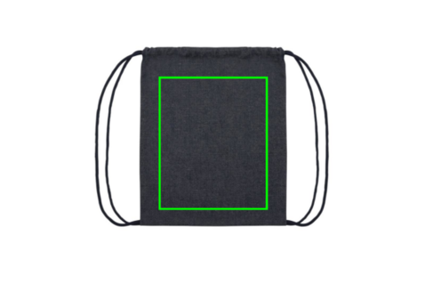 Impact AWARE™ Rucksack aus recyceltem Denim mit Kordelzug blau bedrucken, Art.-Nr. P762.835