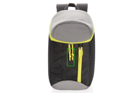 Kühlrucksack 10L schwarz, limone bedrucken, Art.-Nr. P733.071