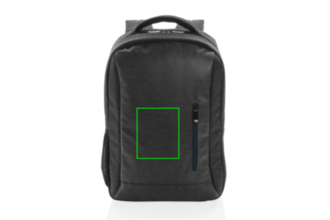 900D Laptop-Rucksack, PVC-frei schwarz bedrucken, Art.-Nr. P762.411