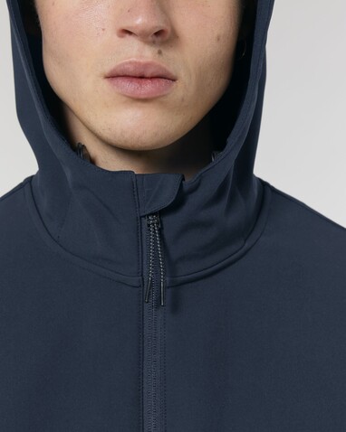 Stanley Discoverer - Die Herren-Softshelljacke mit Kapuze - French Navy - M bedrucken, Art.-Nr. STJM158C7271M