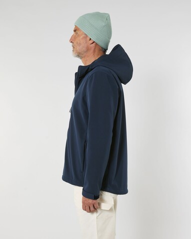 Stanley Discoverer - Die Herren-Softshelljacke mit Kapuze - French Navy - 4XL bedrucken, Art.-Nr. STJM158C7274X