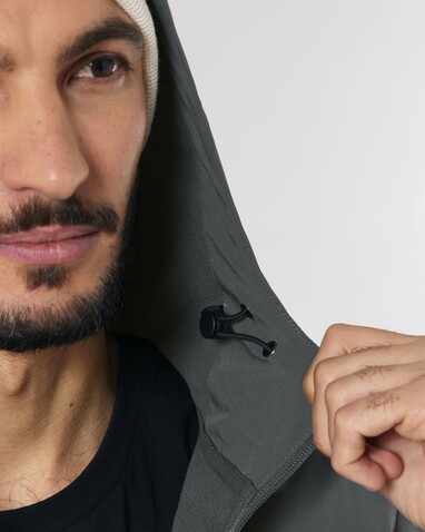Stanley Discoverer - Die Herren-Softshelljacke mit Kapuze - Anthracite - M bedrucken, Art.-Nr. STJM158C2531M