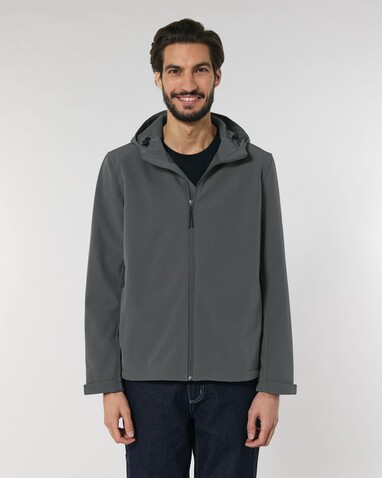 Stanley Discoverer - Die Herren-Softshelljacke mit Kapuze - Anthracite - XL bedrucken, Art.-Nr. STJM158C2531X